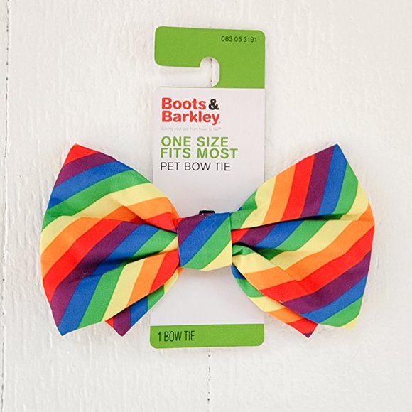 Boots & Barkley Rainbow Bandana and Pet Bow Tie New - Picture 6 of 11